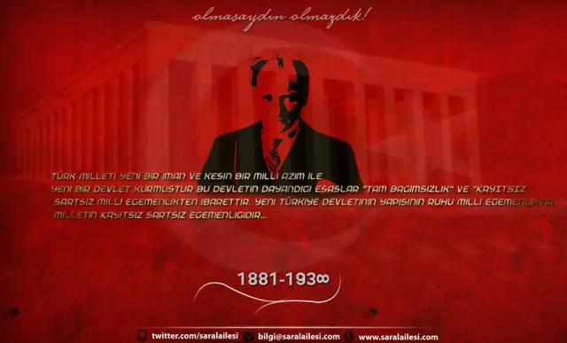 Rahmet ve Saygıyla anıyoruz: Mustafa Kemal ATATÜRK
